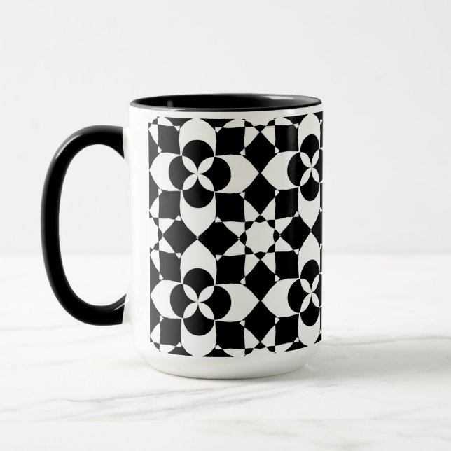 Blumen- und Stern-Kaffeetasse Tasse (Links)