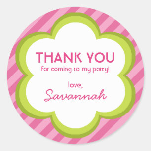 Blumen und Streifen danken Ihnen Aufkleber