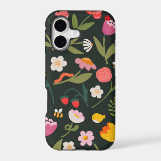 Blumen und Tiere. iPhone-Hüllen-Design