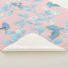 Blumen und Vögel , Hintergrundfarbe der Rose Sherpadecke