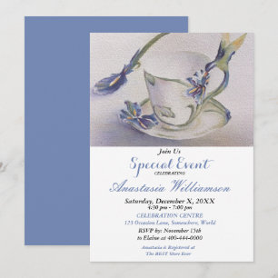 BLUMEN- UND VOGEL-PARTY-VERANSTALTUNG EINLADUNG