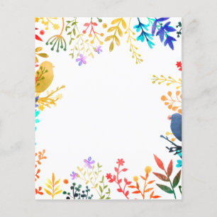 Blumen und Vögel rahmen Scrapbook-Hintergrundpapie