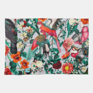 BLUMEN UND VÖGEL XIV-II GESCHIRRTUCH
