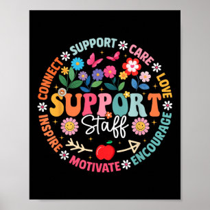 Blumen-Unterstützungspersonal-Woche Zurück zur Sch Poster