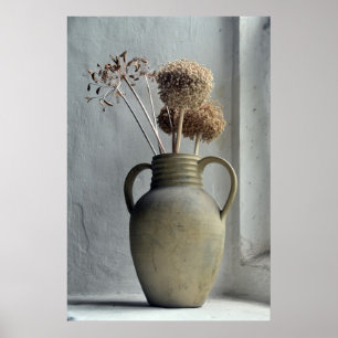Blumen   Vase der trockenen Blume Poster
