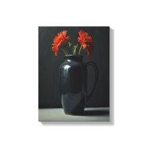 Blumen Vase Portrait Leinwand Kunst, Dichtung und
