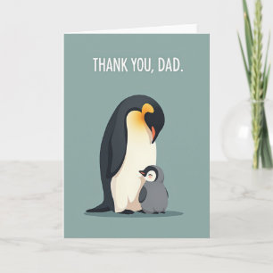 Blumen Vatertag Pinguin Karte