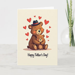 Blumen-Vatertag-Teddybär-Karte Karte
