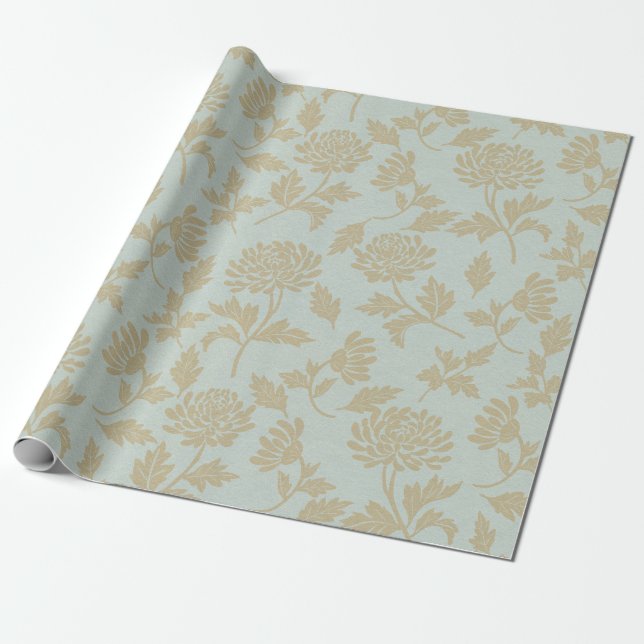 Blumen Vintage  Geschenkpapier (Ungerollt)