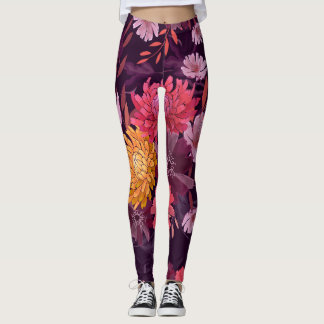 Blumen Vintage: Herbstgarten Pracht Leggings