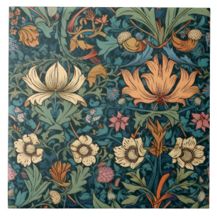 Blumen, vintage, Jugendstil, William Morris Stil, Fliese