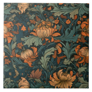 Blumen, vintage, Jugendstil, William Morris Stil, Fliese
