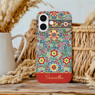 BLUMEN-VINTAGE-MUSTER iPhone / iPad-Hülle 16 Hülle