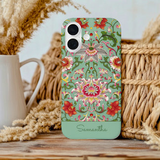 BLUMEN-VINTAGE-MUSTER iPhone / iPad-Hülle 16 Hülle