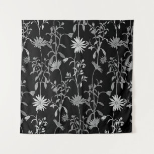 Blumen-Vintage: nahtloser Hintergrund für Einladun Wandteppich