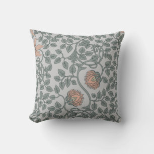 Blumen vintage nahtloses Muster, retro Tapeten Kissen