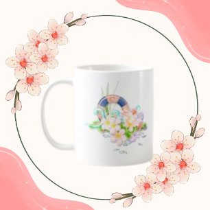 Blumen Vintage Sommer Meer Ozean Strand Tropisch Kaffeetasse
