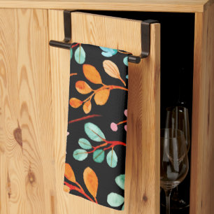 Blumen Vintage Wasserfarbe Trend  Geschirrtuch