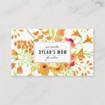 Blumen-Vintage-Watercolor-Mama-Anruf-Karte