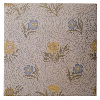 Blumen-Vintage-William-Morris-Pulver-Tapete Fliese