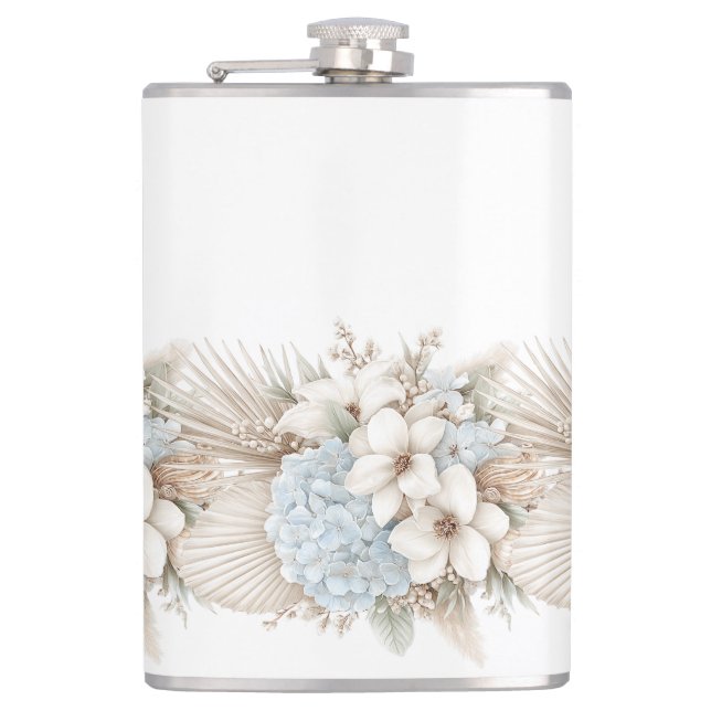 Blumen-Vinyl-umwickelte-Flasche Flachmann (Vorderseite)