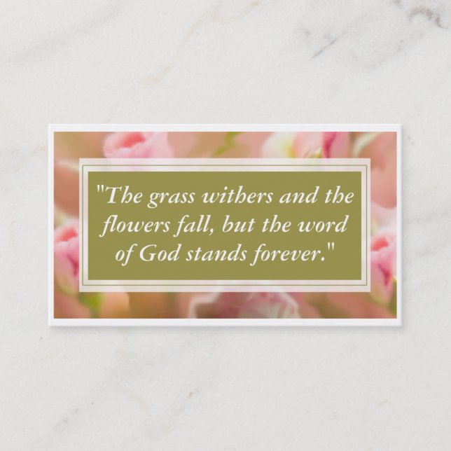 Blumen Visitenkarte (Vorderseite)