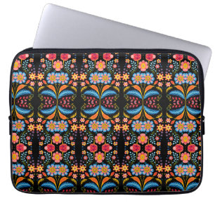 Blumen-Volks-Kunst Modern Laptopschutzhülle