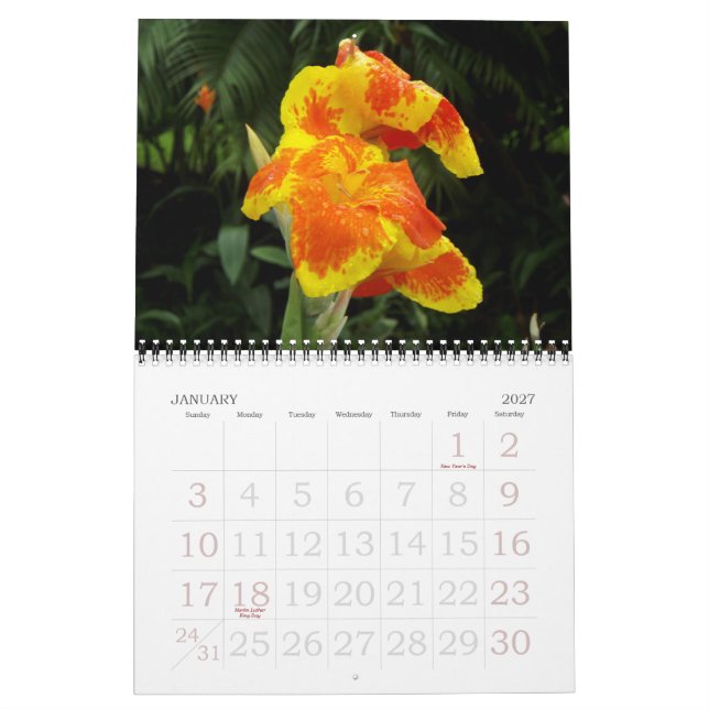 Blumen von Costa Rica Kalender (Jan 2027)