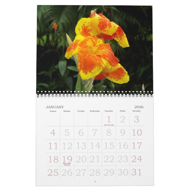 Blumen von Costa Rica Kalender (Jan 2026)