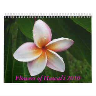 Blumen von Kalender Hawaiis 2010