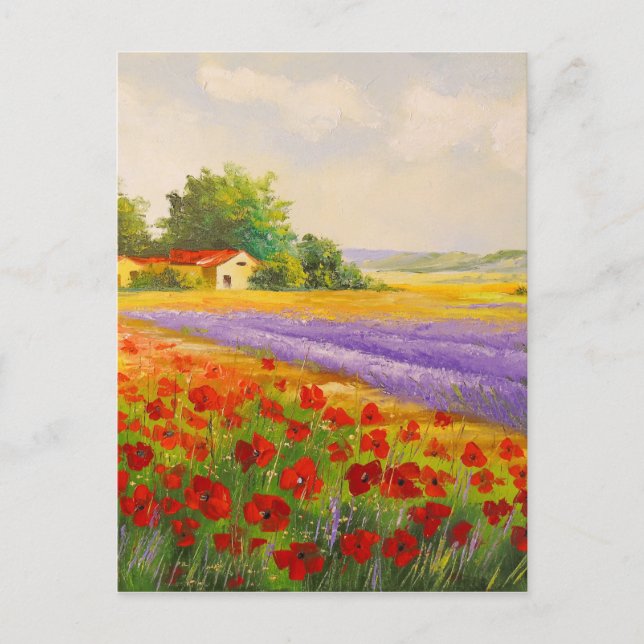 Blumen von Provence Postkarte (Vorderseite)
