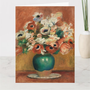 Blumen von Renoir Impressionistische Kunstmalerei Karte