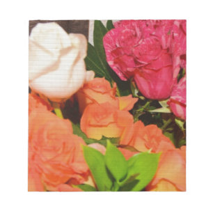 Blumen-Vorbereitungen, die Party-buntes Schicksal Notizblock