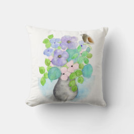 Blumen Wasserfarbe Blumenkissen von ORDesigns. Kissen