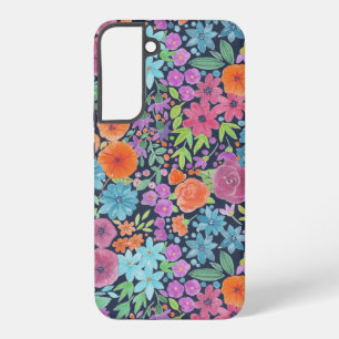 Blumen-Wasserfarbenmuster Samsung Galaxy Hülle