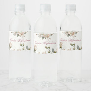 Blumen-Wasserflaschen-Etiketten Brautparty Wasserflaschenetikett