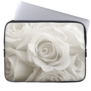 Blumen   Weiße Rosen Laptopschutzhülle