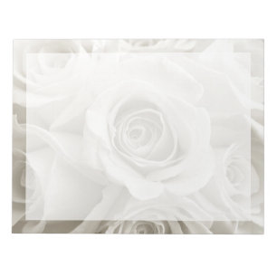 Blumen Weiße Rosen Notizblock