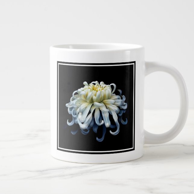 Blumen | Weißer Chrysanthemum Jumbo-Tasse (Rechts)
