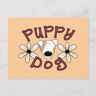 Blumen-Welpen-HundeT - Shirts und -geschenke Postkarte