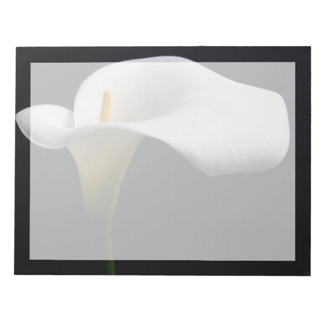 Blumen | White Calla Lily Notizblock (Vorderseite)