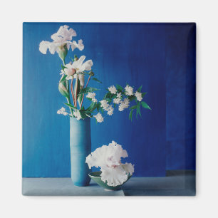 Blumen   White Iris in Vase Magnet