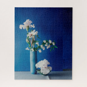 Blumen   White Iris in Vase Puzzle