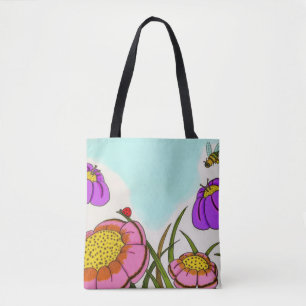 Blumen-Wiesen-Taschen-Tasche