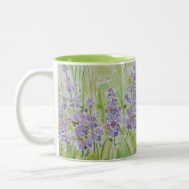 Blumen-WieseWatercolor Zweifarbige Tasse