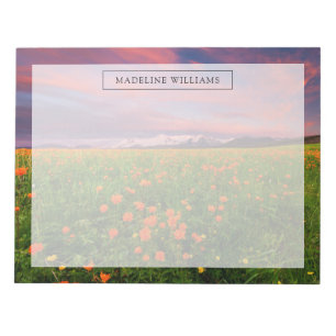 Blumen Wildblume Felsschneebedeckte Berge Notizblock