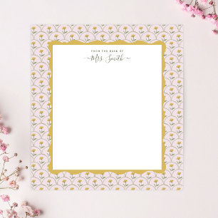 Blumen-Wildblumen-elegante Notizkarten Notizblock