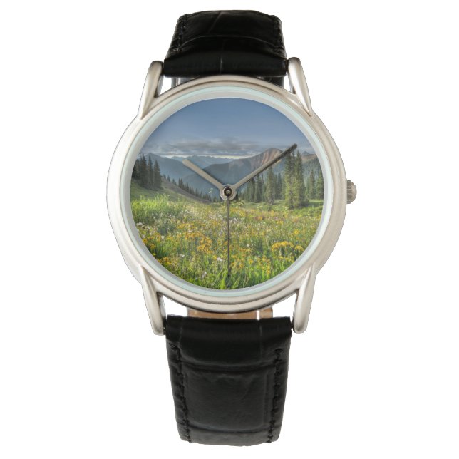 Blumen | Wildblumen Silverton Colorado Armbanduhr (Vorderseite)