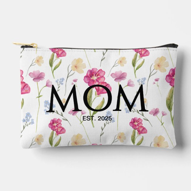 Blumen Wilde Blumen Geschenk für neue Mutter Mutte Zubehörtasche (Vorderseite)