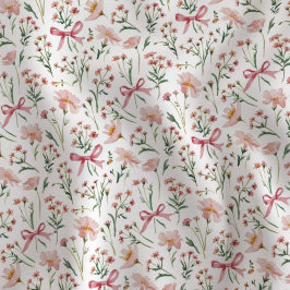 Blumen wilde Pink Schleifen Stoff